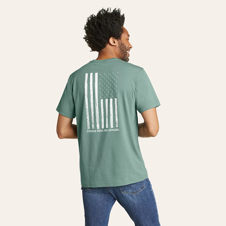 EB Distressed Flag Graphic T-Shirt