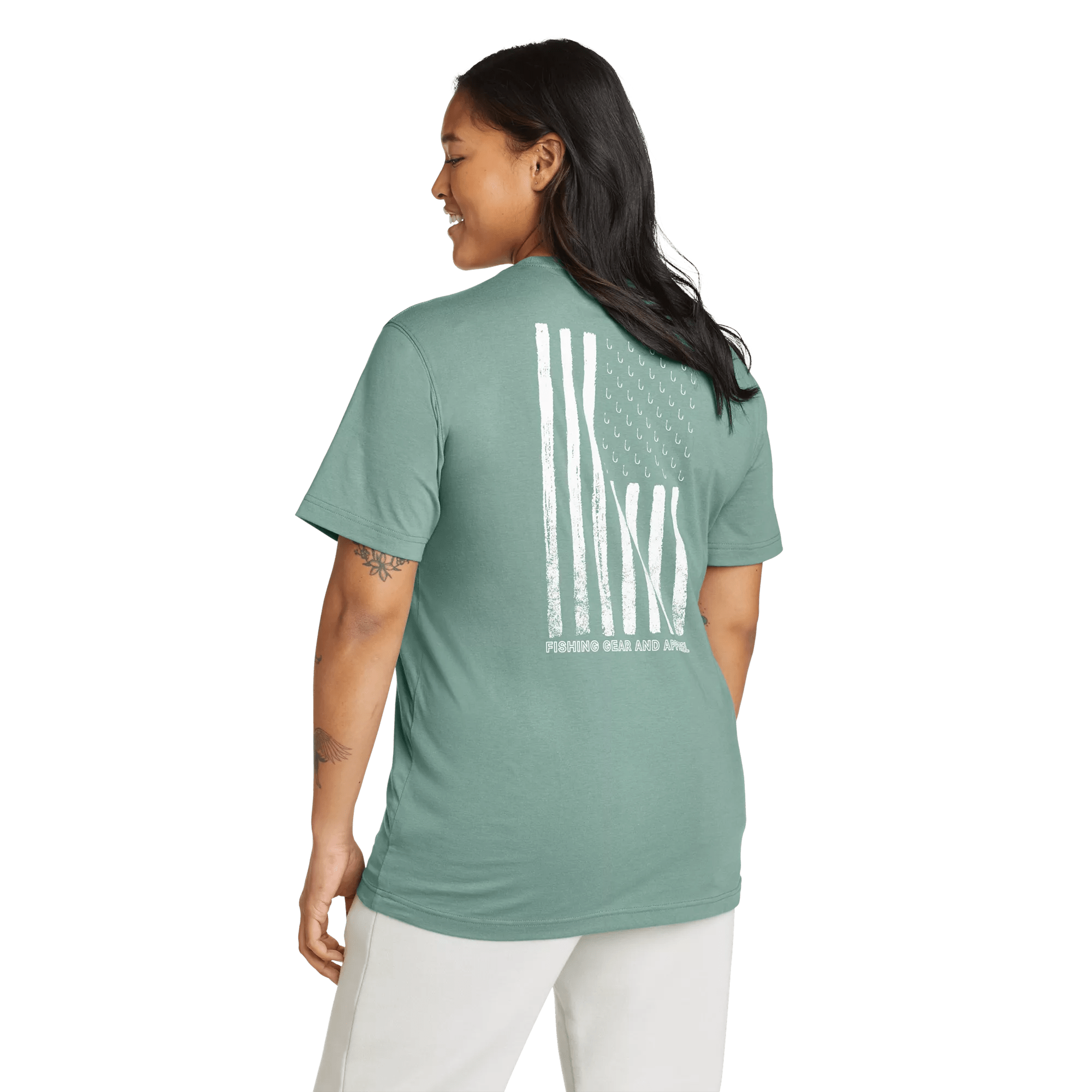 EB Distressed Flag Graphic T-Shirt