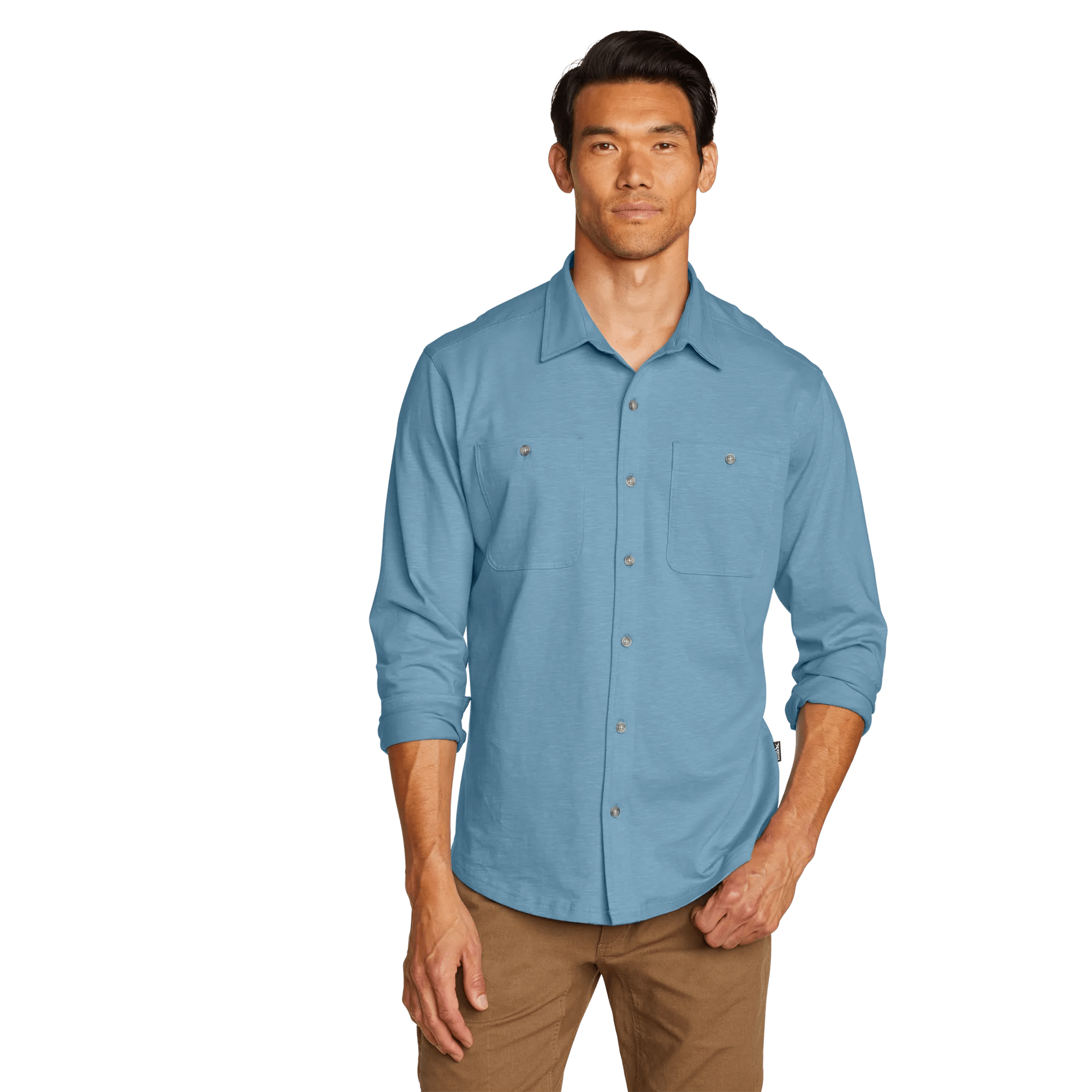 Baja Long-Sleeve Knit Button-Up Shirt