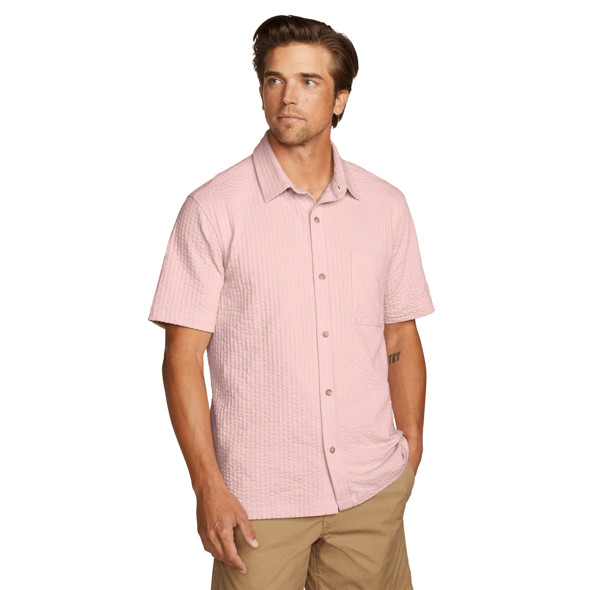 Alderpine Short-Sleeve Seersucker Shirt