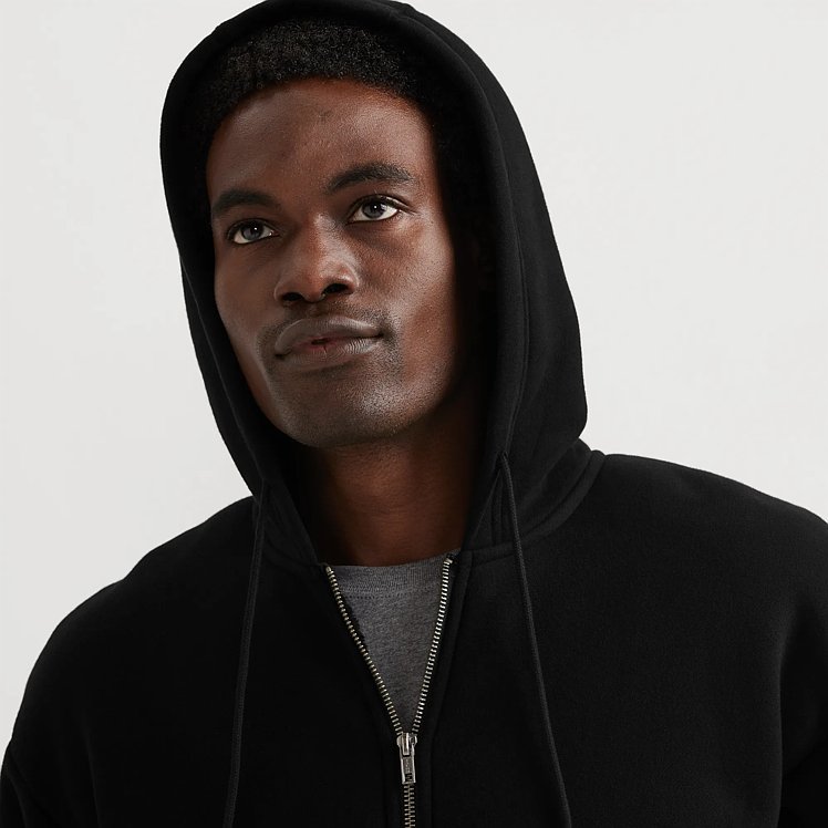 Men's Vintage Soft Faux Shearling-Lined Full-Zip Hoodie