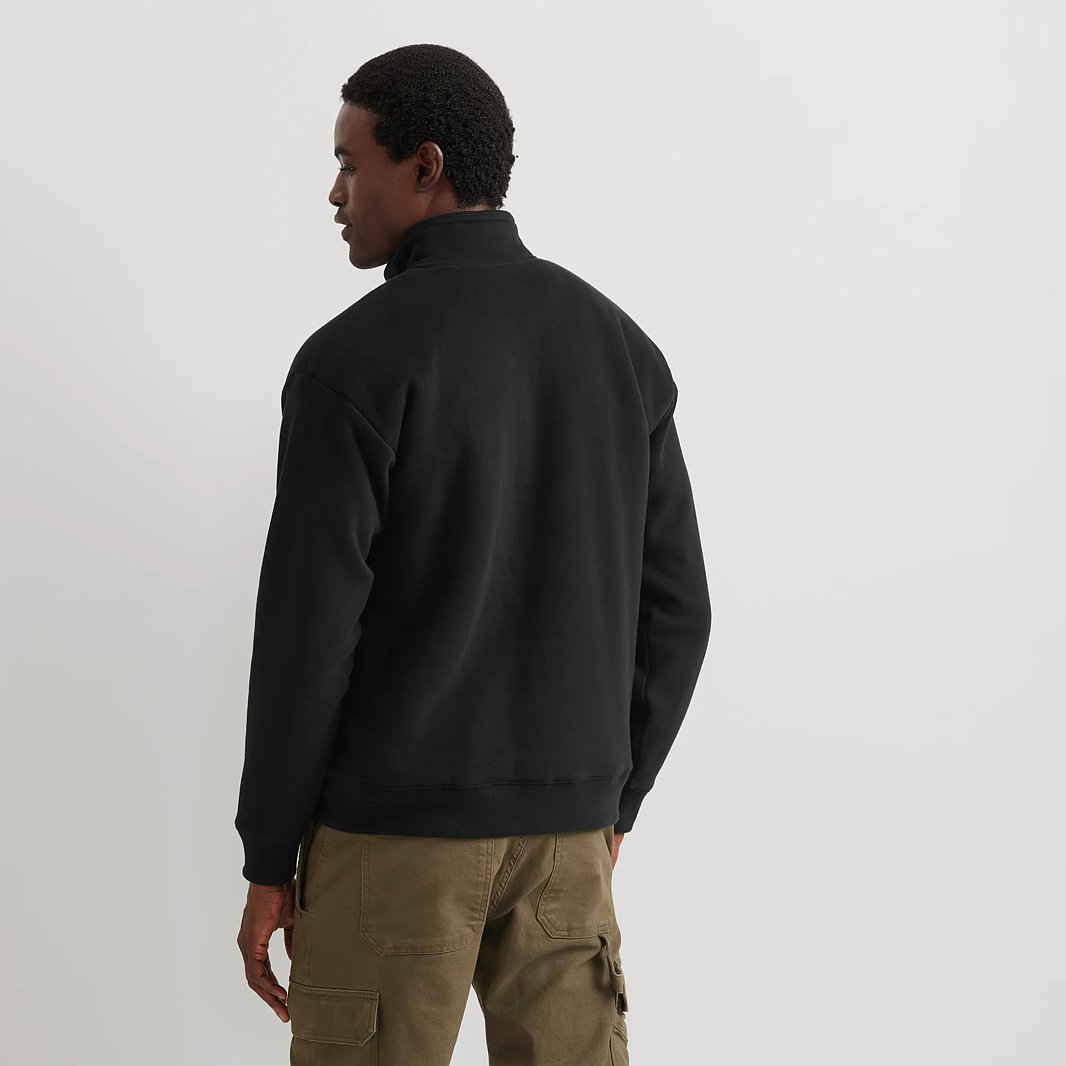 Men's Vintage Soft Faux Shearling-Lined 1/4-Zip Sweatshirt