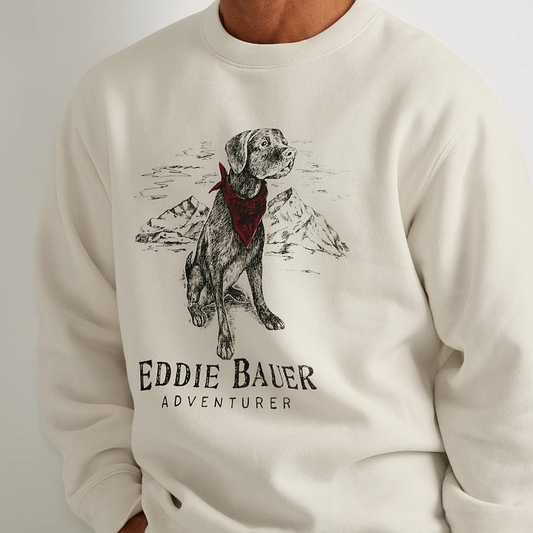 Men's Vintage Soft Dog Crew