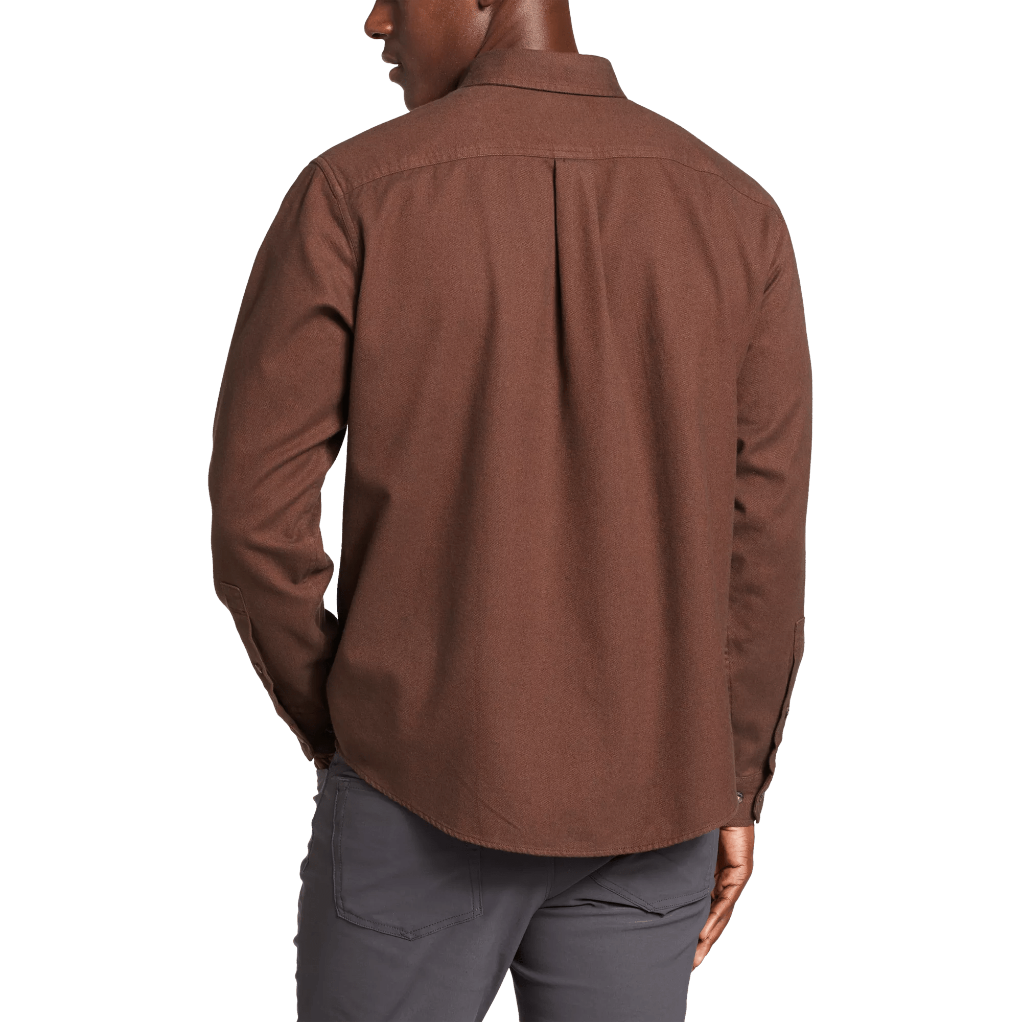 Eddie Bauer Men's Long Sleeve Classic T Shirt Brown Cocoa Size