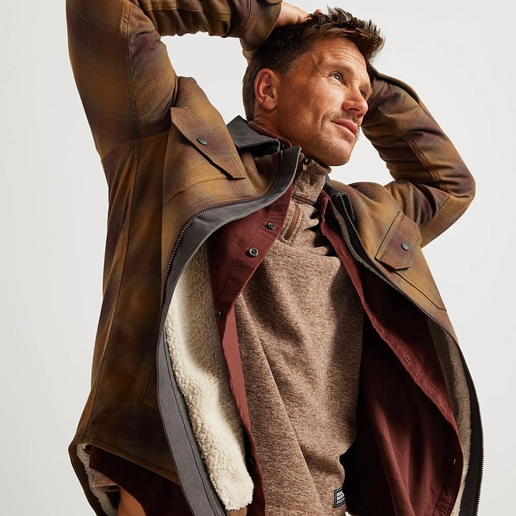 Men's Eddie's Favorite Faux Shearling-Lined Flannel Shirt Jacket