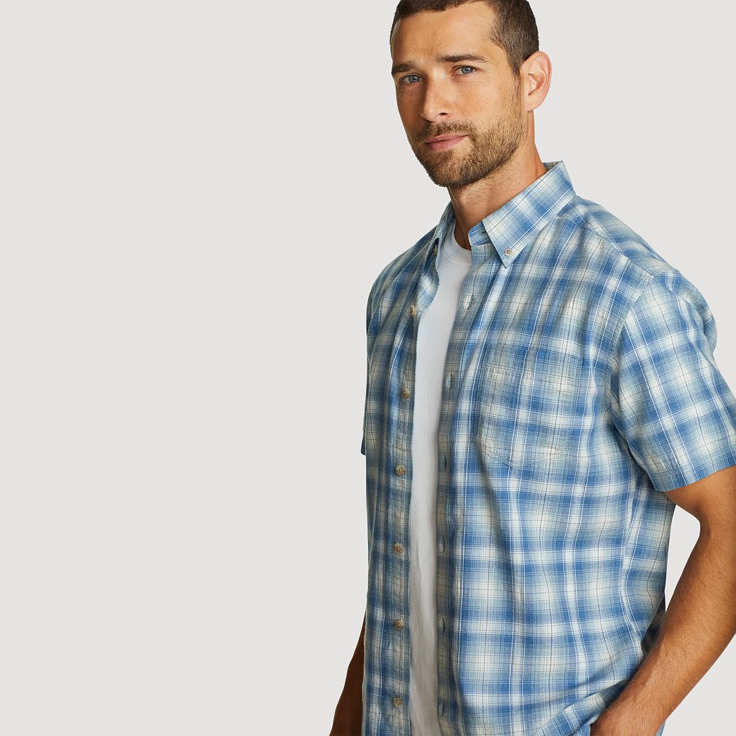 Men's Tidelands Short-Sleeve Yarn-Dyed Textured Shirt