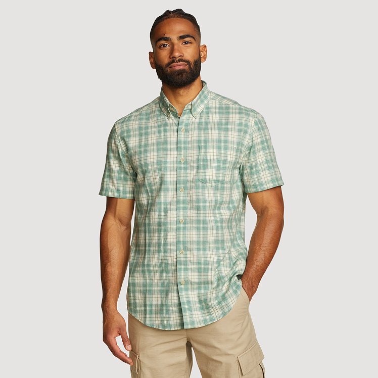 Men's Tidelands Short-sleeve Yarn-dyed Textured Shirt | Eddie Bauer
