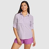 Eddie Bauer Women's UPF Guide 2.0 Shirt - Lilac - Size XL