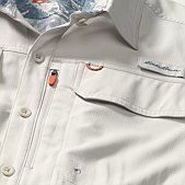 Eddie Bauer Men's Twin Fin Hybrid Long-Sleeve Fishing Shirt - Gray - Size S