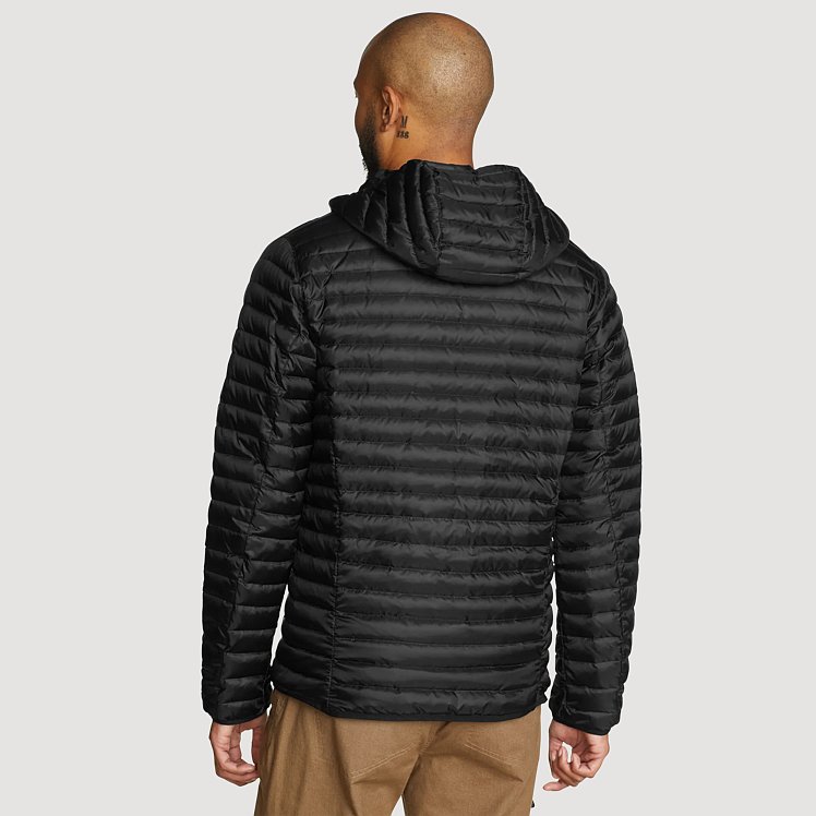 HOODED LIGHT DOWN ブラック M Men's Microlight Down Hooded Jacket | Eddie Bauer