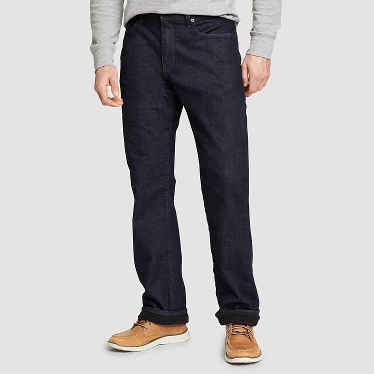 Men's Fleece-Lined Flex Straight Jeans