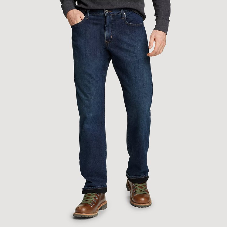Men's Fleece-Lined Flex Straight Jeans