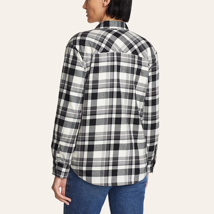 Eddie bauer fleece lined flannel best sale