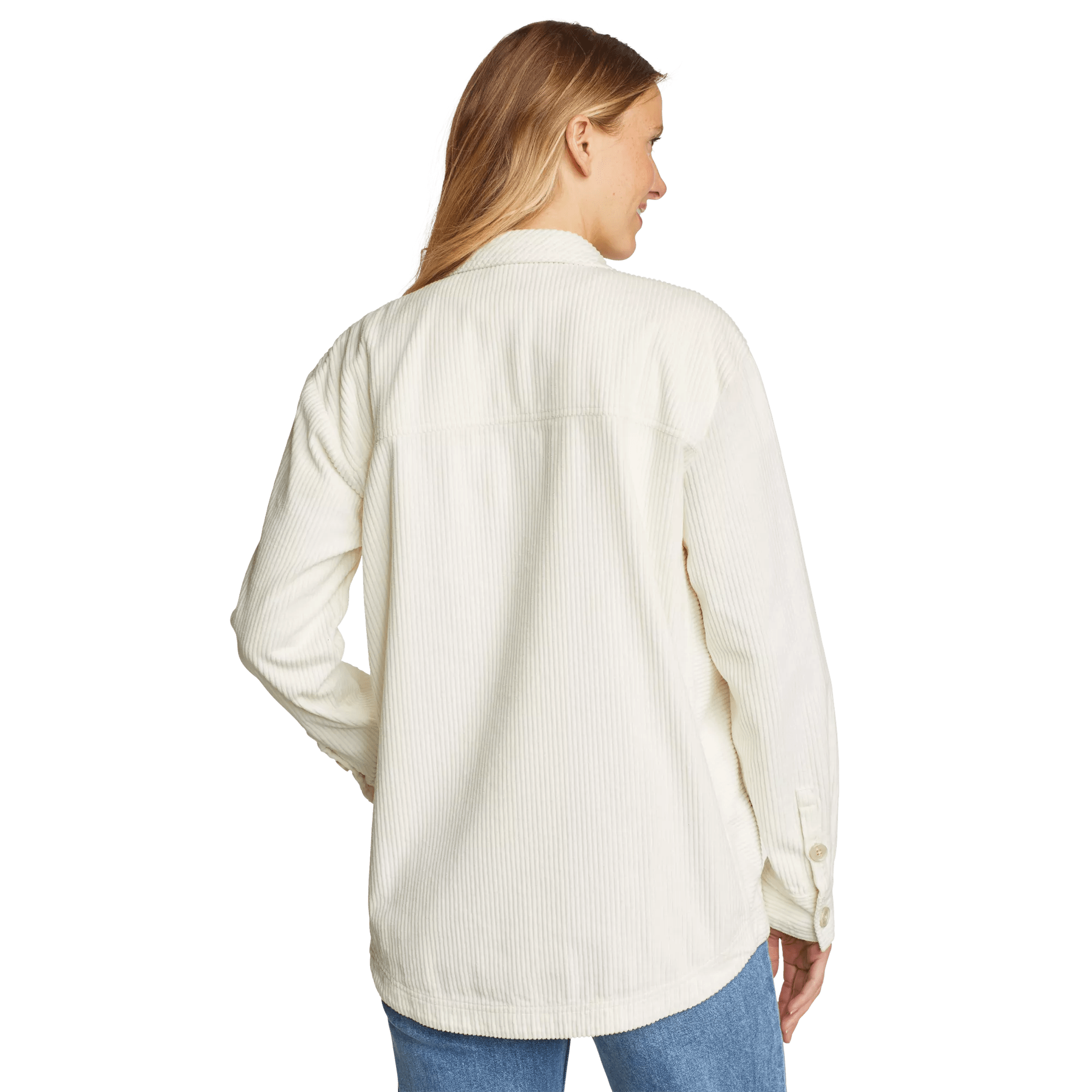 Solid Cord Shirt Jacket