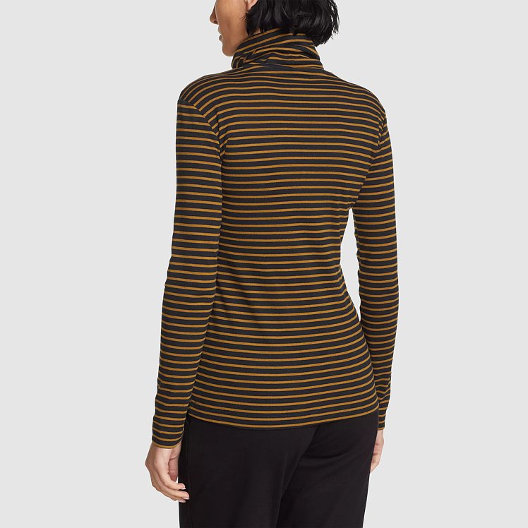 Women s Stine s Long sleeve Turtleneck Stripe Eddie Bauer