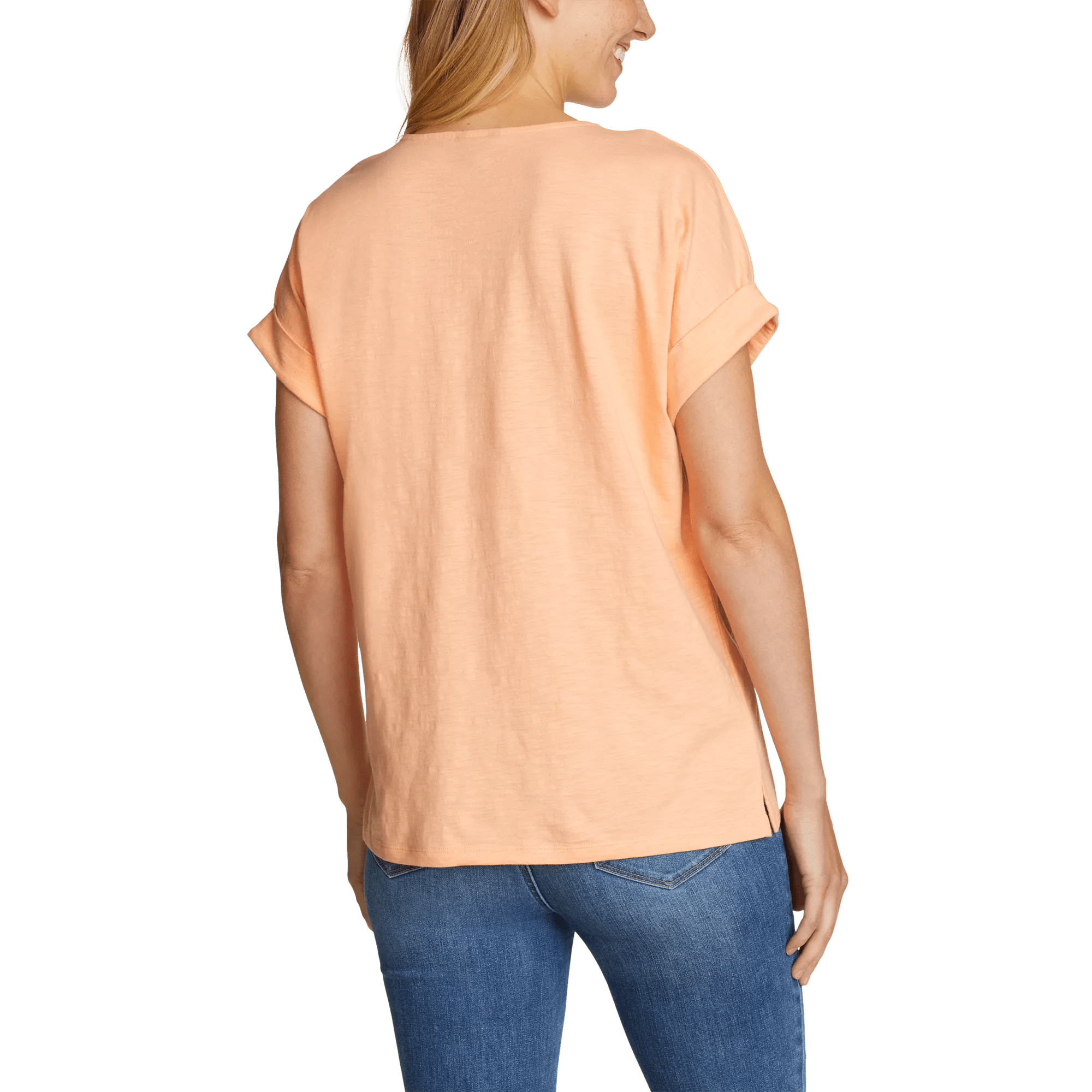 Daisy Slub V-Neck T-Shirt