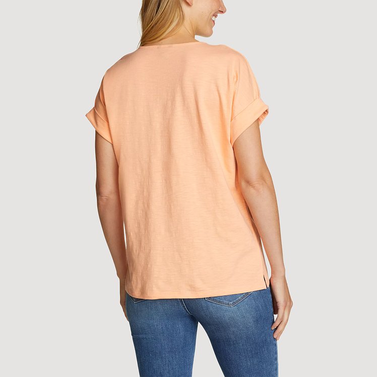 Women's Daisy Slub V-Neck T-Shirt