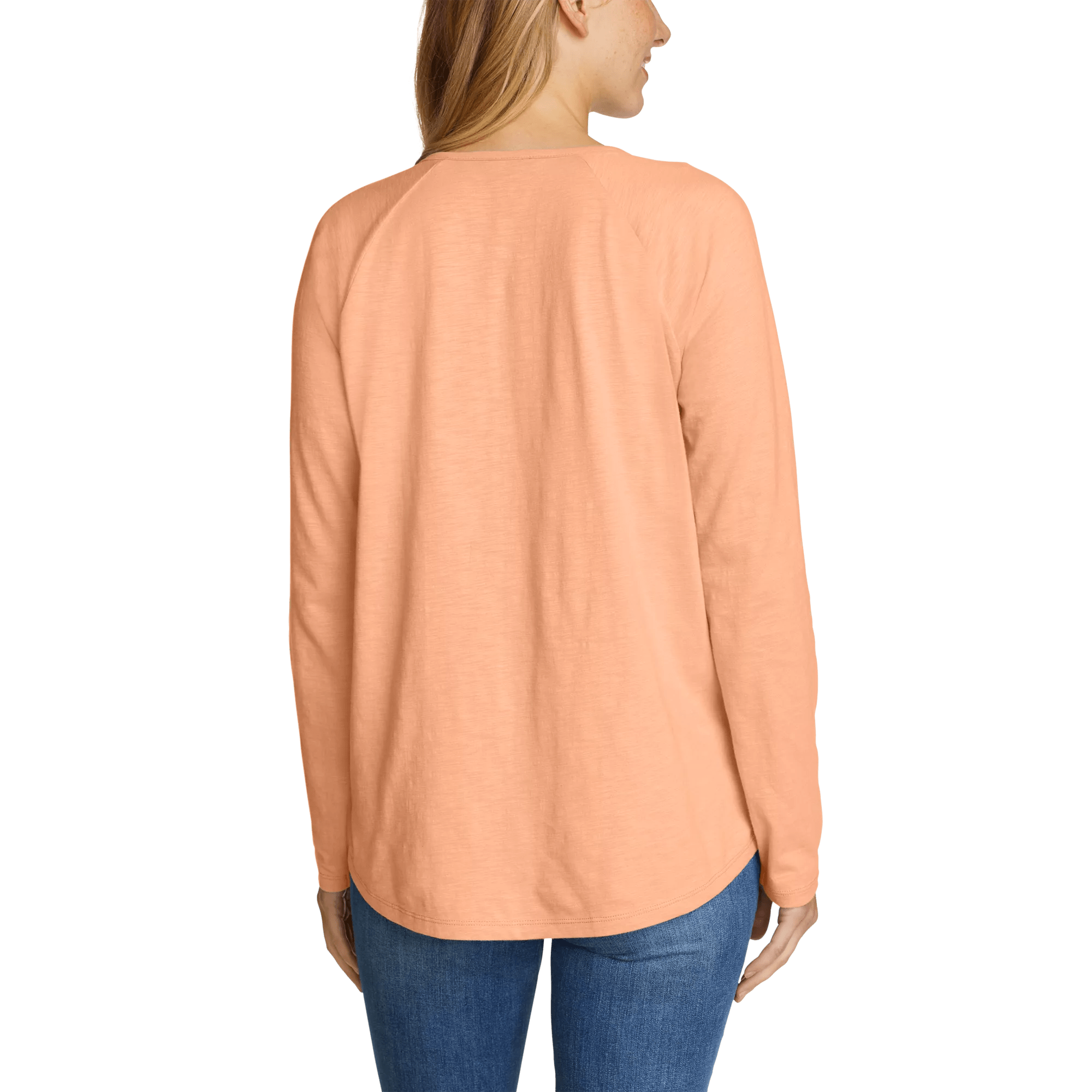 Daisy Slub Long-Sleeve Notch-Neck Shirt