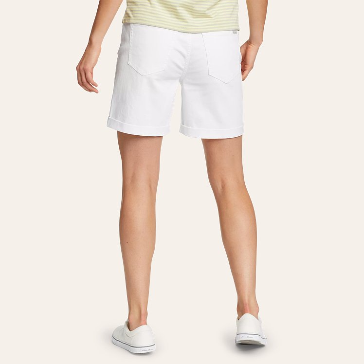 Eddie Bauer Women s Boyfriend Denim Shorts White US 4 S