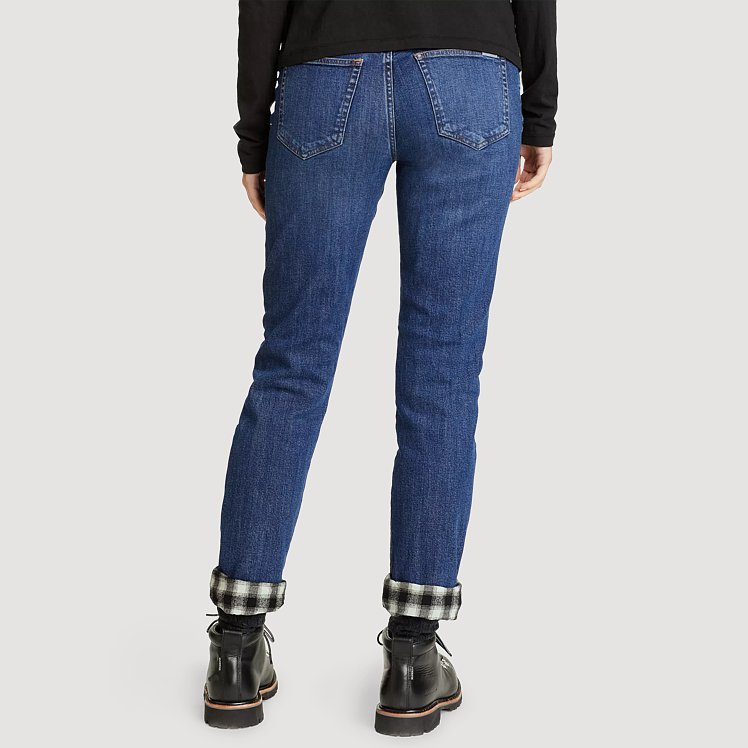 Women's Flannel-Lined Boyfriend Jeans