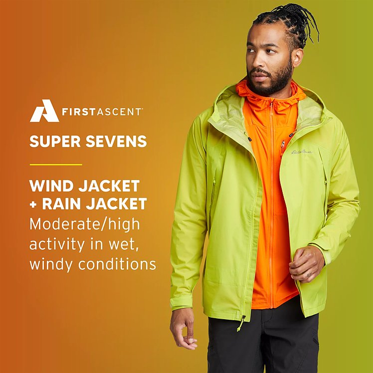 Men's Packable Super Sevens Waterproof Rain Jacket | Eddie Bauer