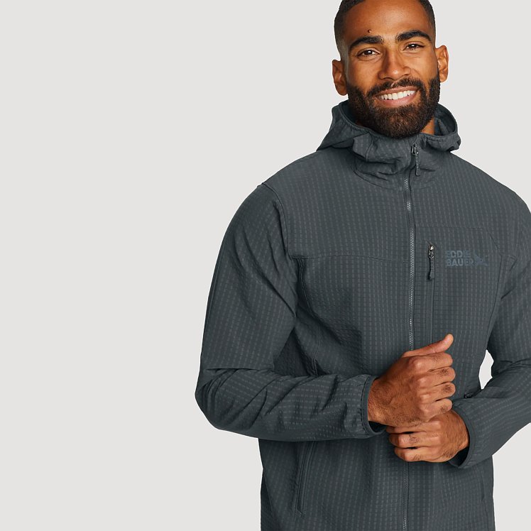 Men's Sandstone Grid Hoodie | Eddie Bauer