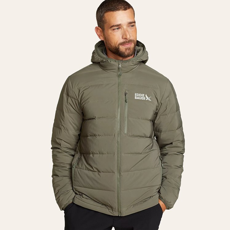 Men's Belltown Stretch Hooded Down Jacket | Eddie Bauer Men's Belltown Stretch Hooded Down Jacket | Eddie Bauer