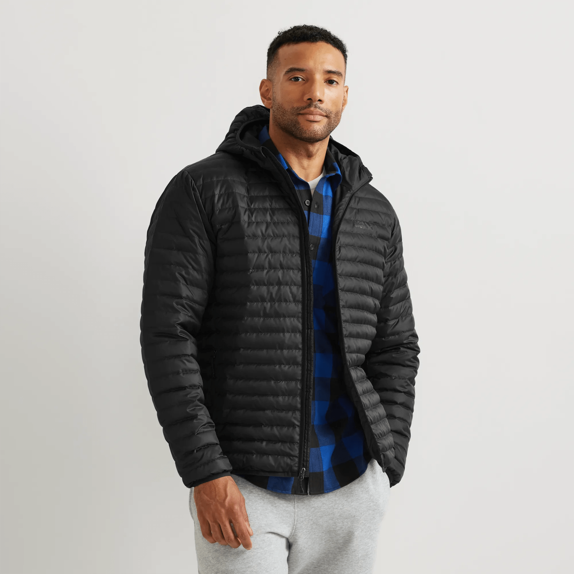 Microlight Packable Down Hooded Jacket