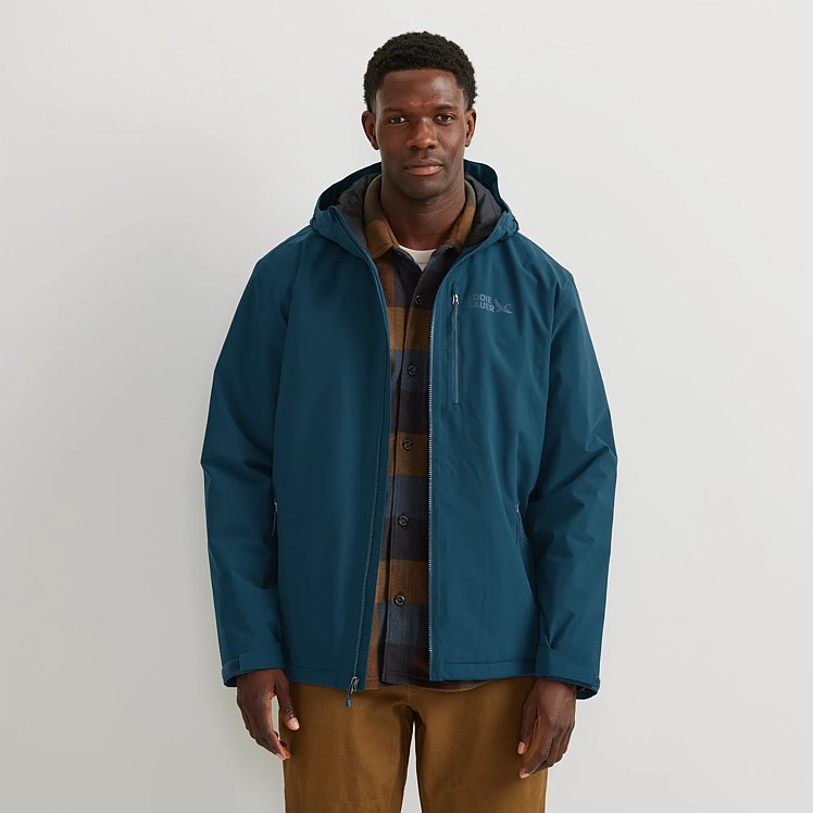 Men's Cloud Cap Insulated Waterproof Hooded Rain Jacket | Eddie Bauer