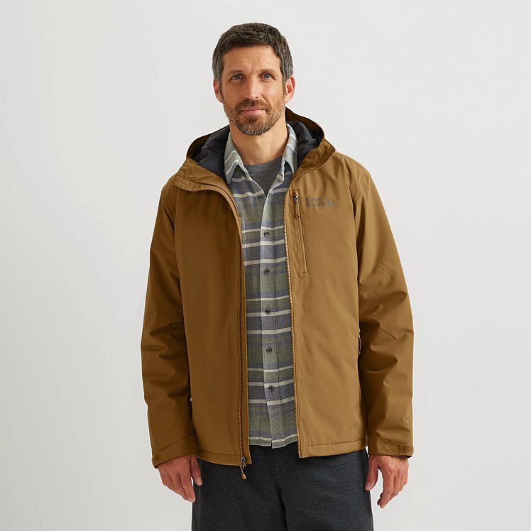 Men's Insulated Cloud Cap Stretch Waterproof Rain Jacket Eddie Bauer