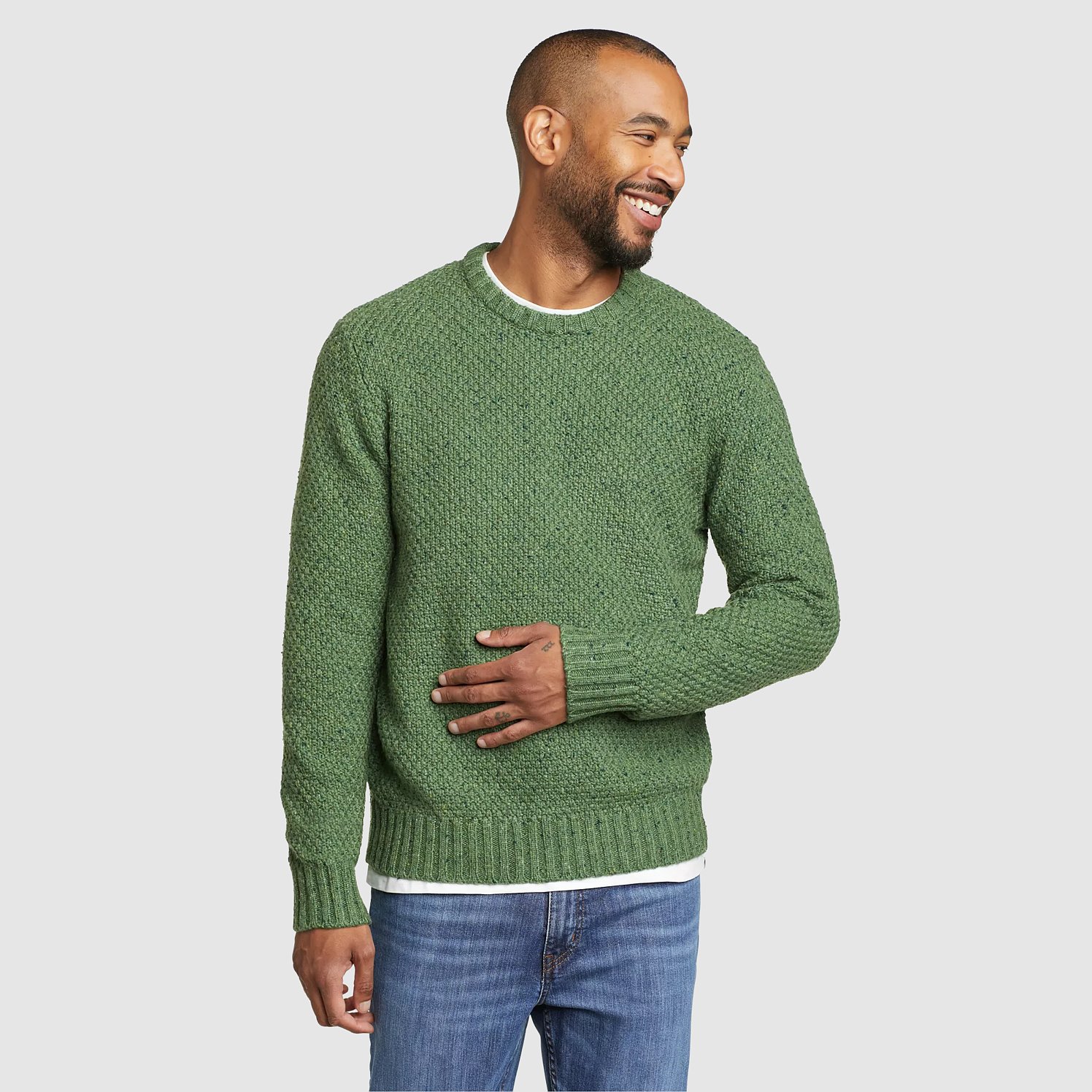 Men's Moguler Textured Crew Sweater