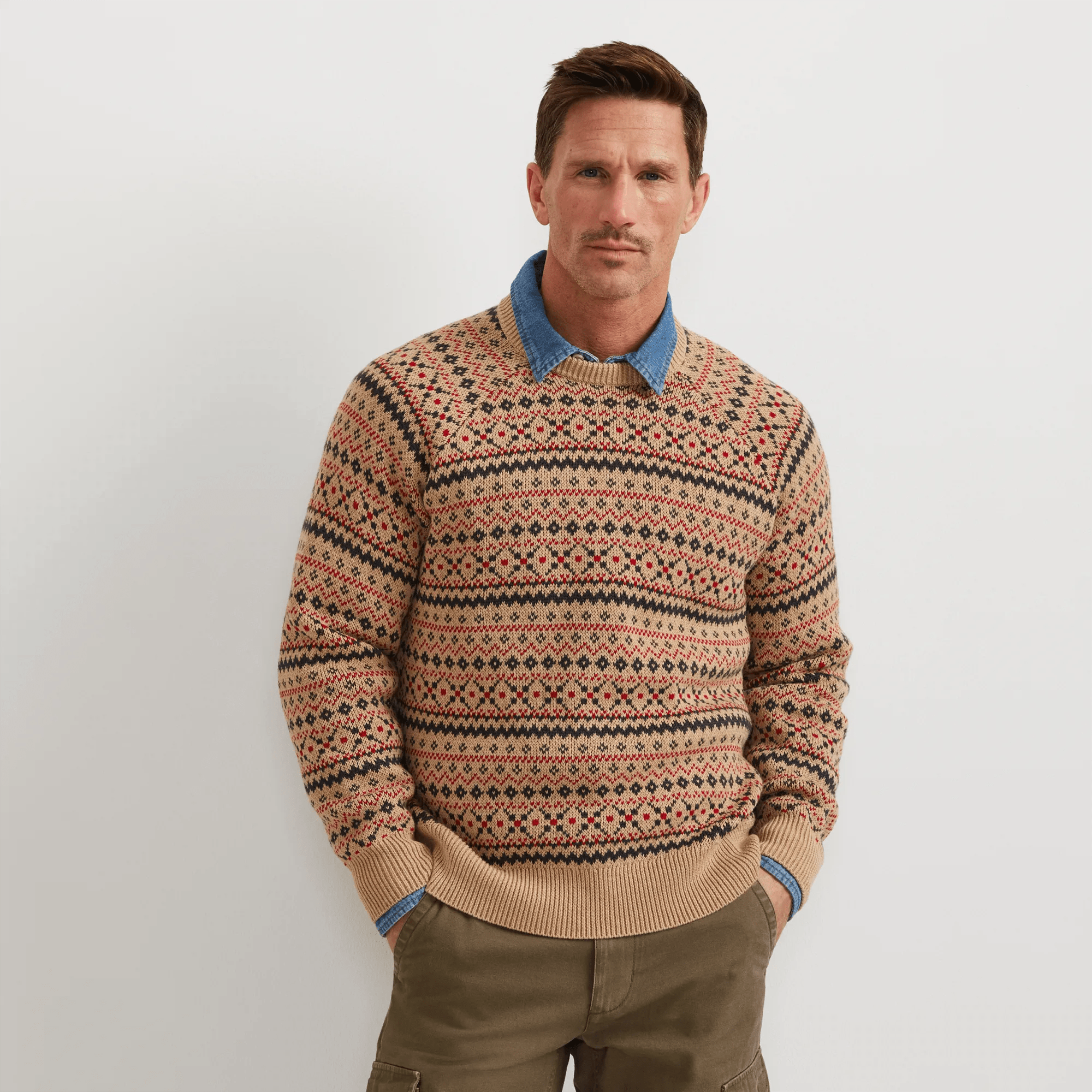 Classic Fair Isle Crewneck Sweater