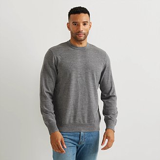 Image of Men's Signature Merino Wool Crewneck Sweater