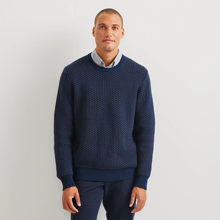 Men's Signature Crewneck Sweater - Bird's Eye | Eddie Bauer