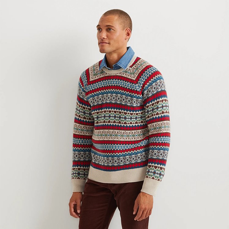 新品 soloist fair isle crew neck sweater. AU219_SU7009?$crop1254$