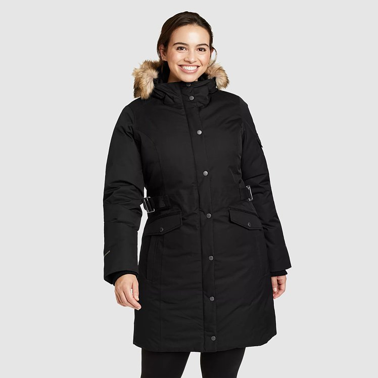 Eddie bauer long black coat on sale