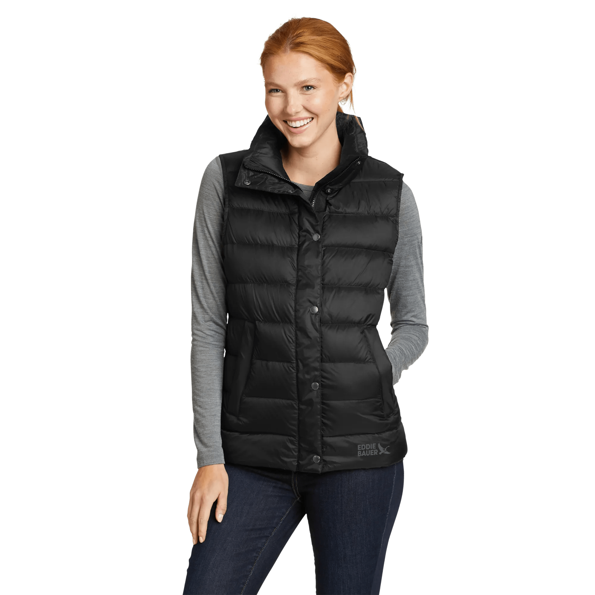 eddie bauer puffer vest womens