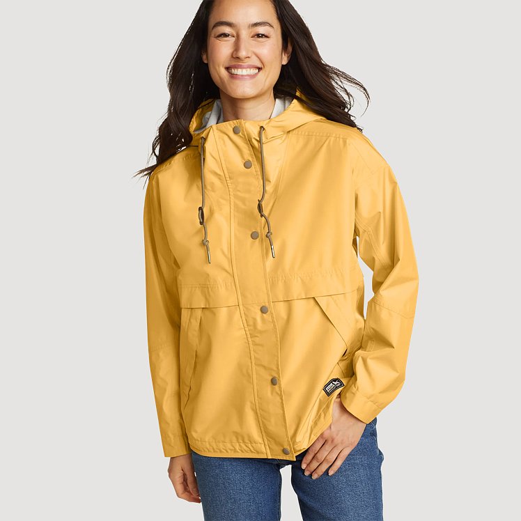 Rain Jacket Womens Waterproof Hooded Rain Coat Fashion Travel