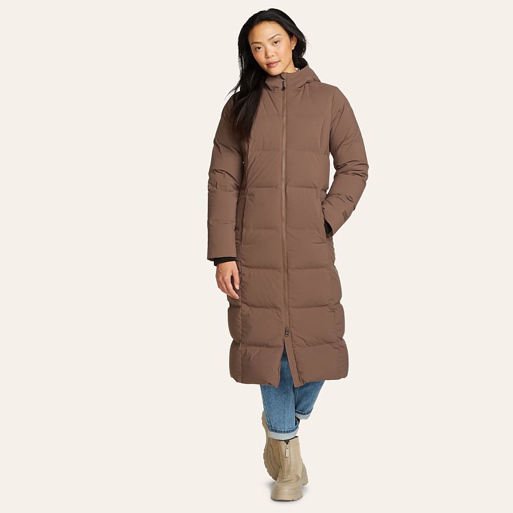 Women s Glacier Peak Seamless Stretch Down Duffle Coat Eddie Bauer