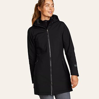 Women's Cloud Cap Stretch Insulated Waterproof Trench Coat