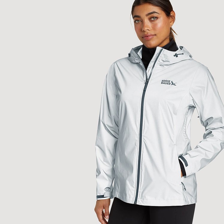 Women's Highbeam Reflective Waterproof Rain Jacket Eddie Bauer
