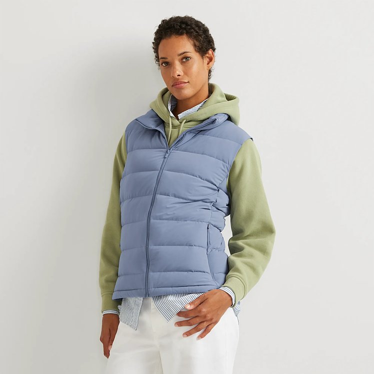 ジャケット・アウター Eddie Bauer Down Vest Eddie Bauer Men's Glacier Peak Seamless Stretch Down Vest, Black
