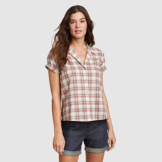 Eddie Bauer Graphics Summer Camp T-Shirt for Women | Buttercup | Size Small | Cotton