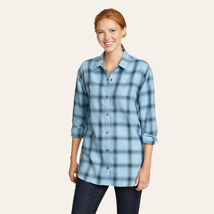 Women's Fremont Snap-front Flannel Tunic | Eddie Bauer