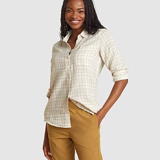 Women's Carry-On Long-Sleeve Button-Down Shirt