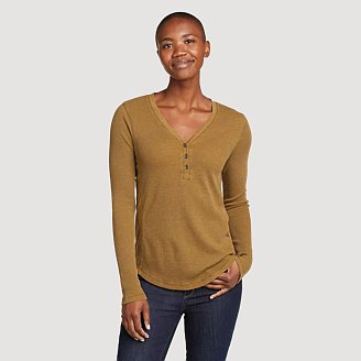 Women's Myriad Thermal-Jersey Mix Henley