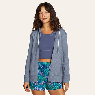 Womens Legend Wash Slub Full-Zip Hoodie