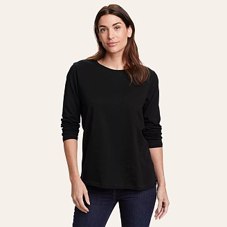 Womens Everyday Essentials Long-Sleeve Crewneck