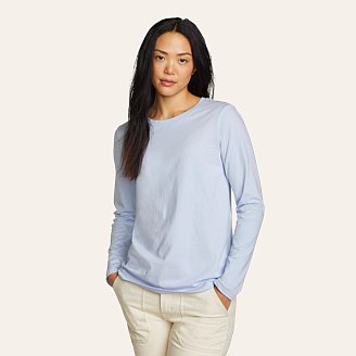 Womens Everyday Essentials Long-Sleeve Crewneck