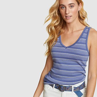 Women's Favorite V-Neck Tank- Stripe